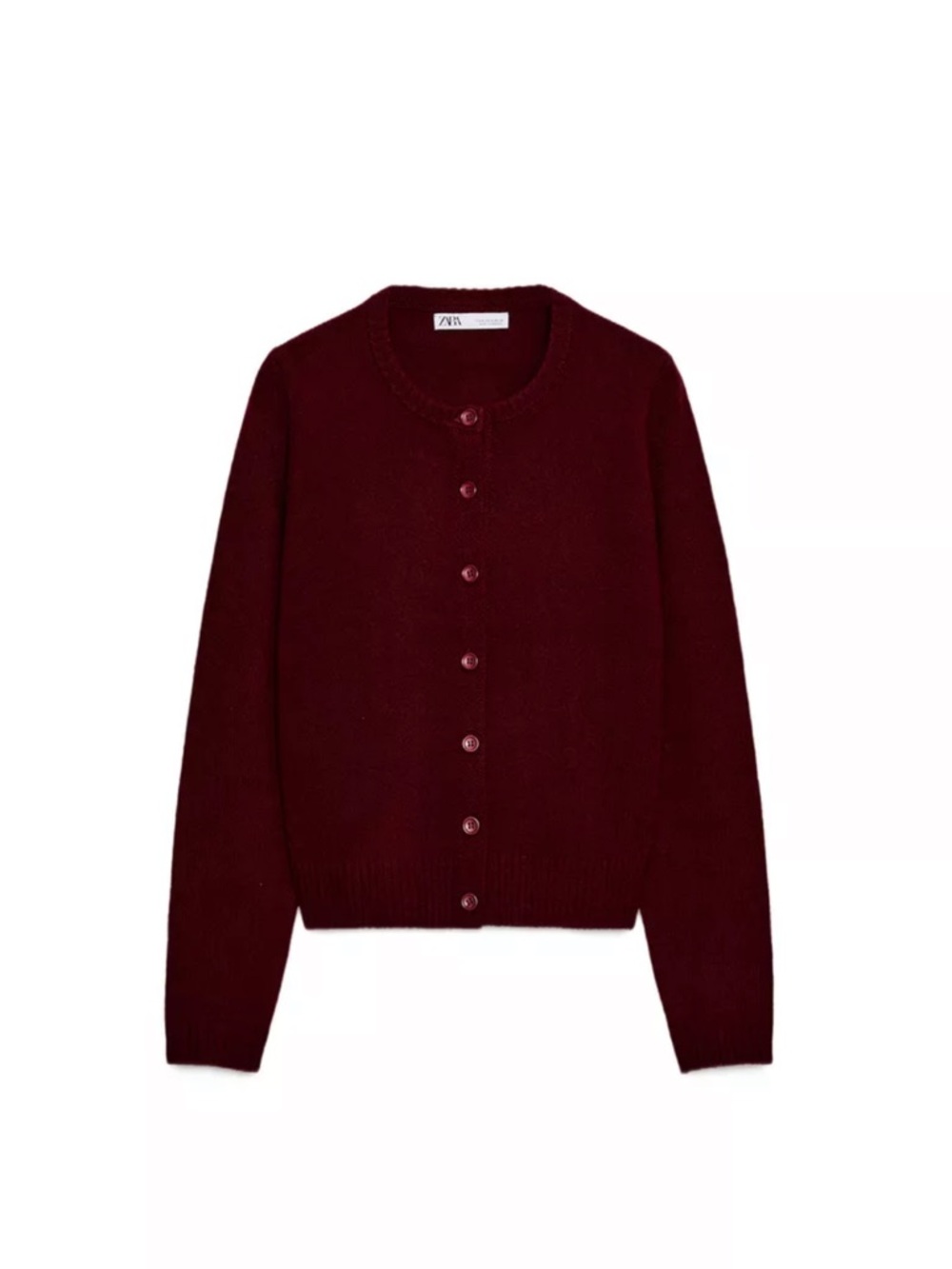 100% WOOL PLAIN KNIT cardigan